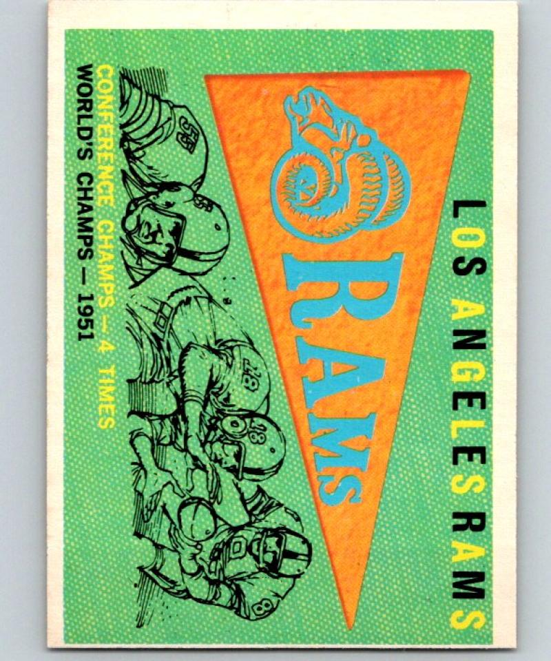 1959 Topps #126 Rams Pennant Football NFL LA Rams Vintage 04376