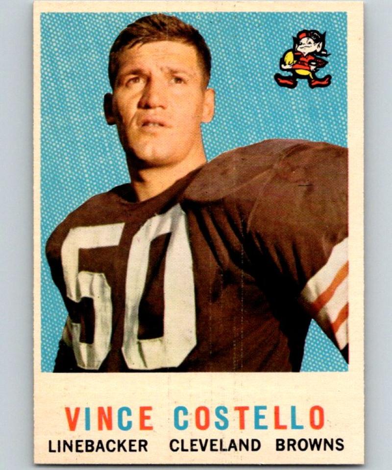 1959 Topps #158 Vince Costello UER Football NFL RC Rookie Browns Vintage 04380
