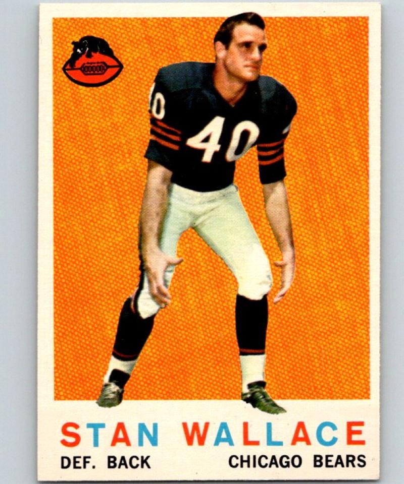 1959 Topps #159 Stan Wallace Football NFL RC Rookie Bears Vintage 04381 Image 1