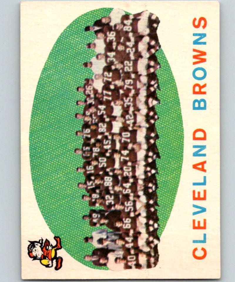 1959 Topps #161 Browns Team Football NFL Browns Vintage 04382