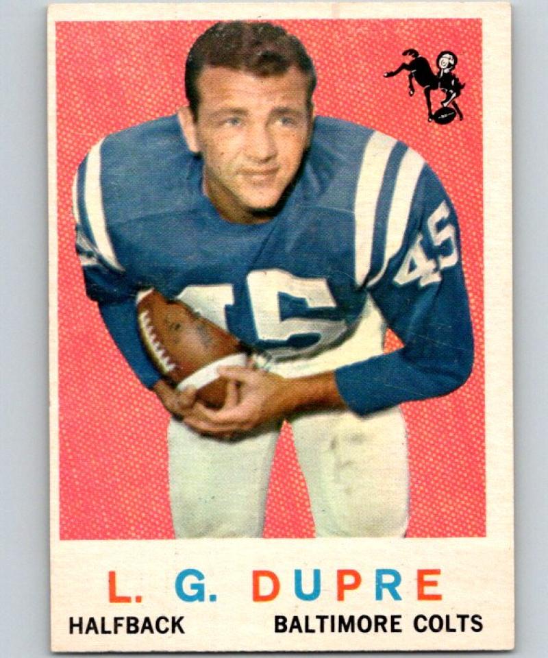 1959 Topps #163 L.G. Dupre UER Football NFL Colts Vintage 04383 Image 1