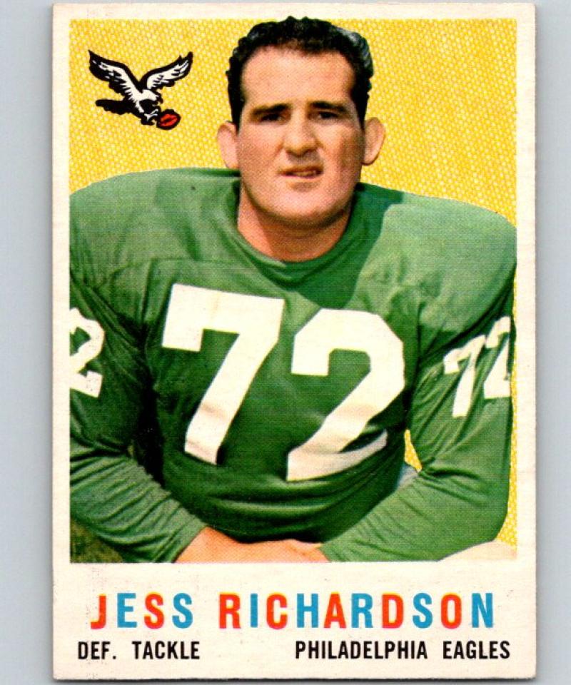 1959 Topps #174 Jesse Richardson Football NFL RC Rookie Eagles Vintage 04387