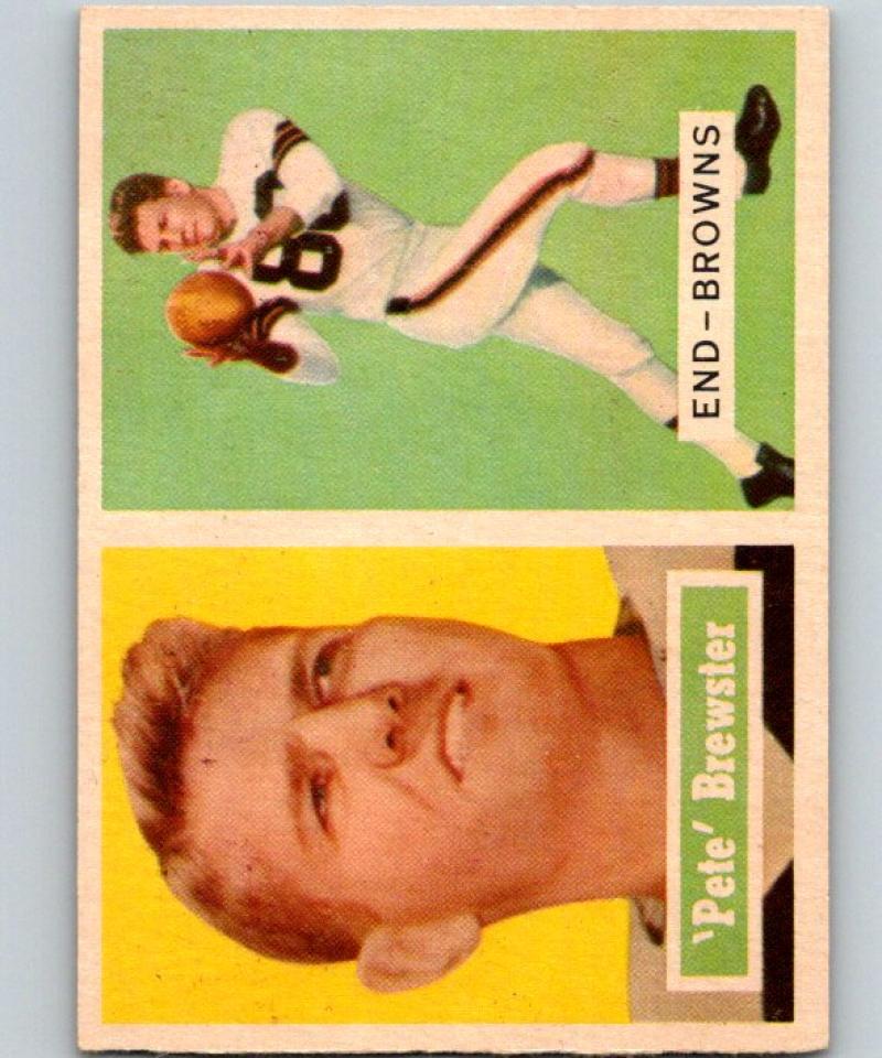 1957 Topps #40 Pete Brewster Football NFL Browns Vintage 04395