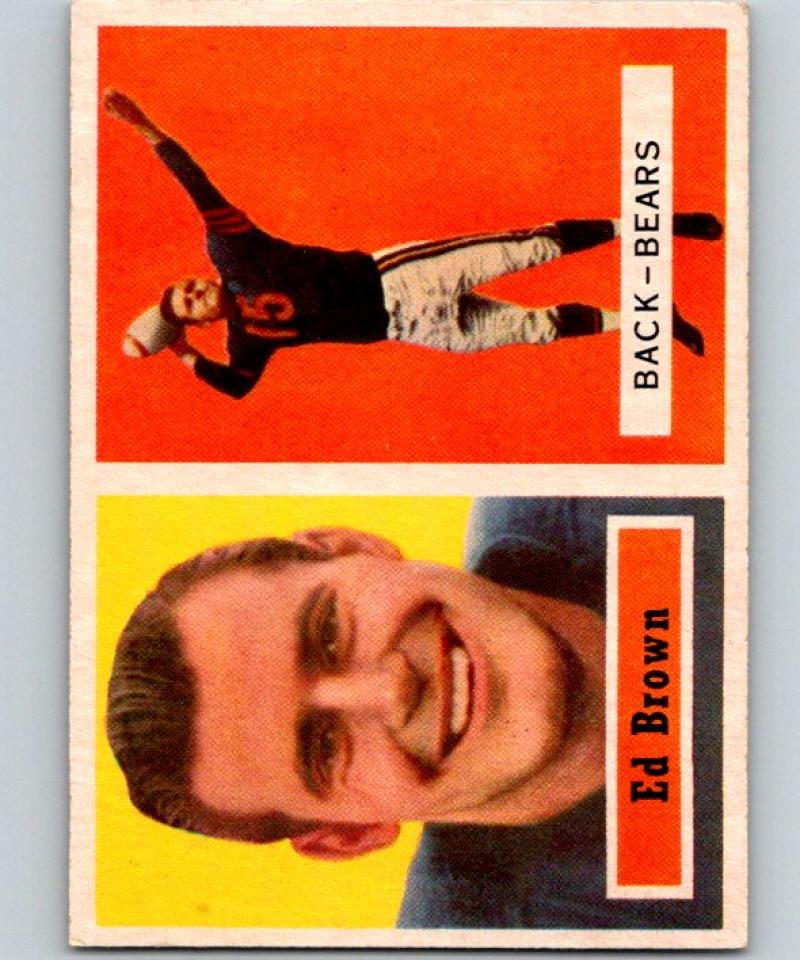1957 Topps #43 Ed Brown Football NFL Bears Vintage 04396 Image 1