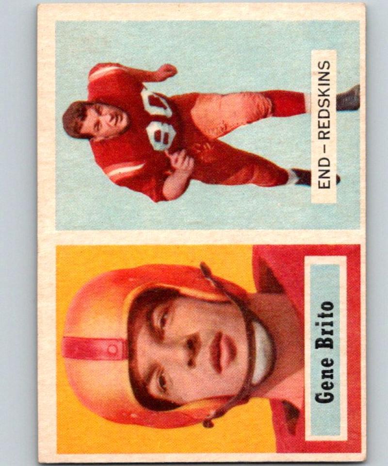 1957 Topps #48 Gene Brito Football NFL Redskins Vintage 04398 Image 1