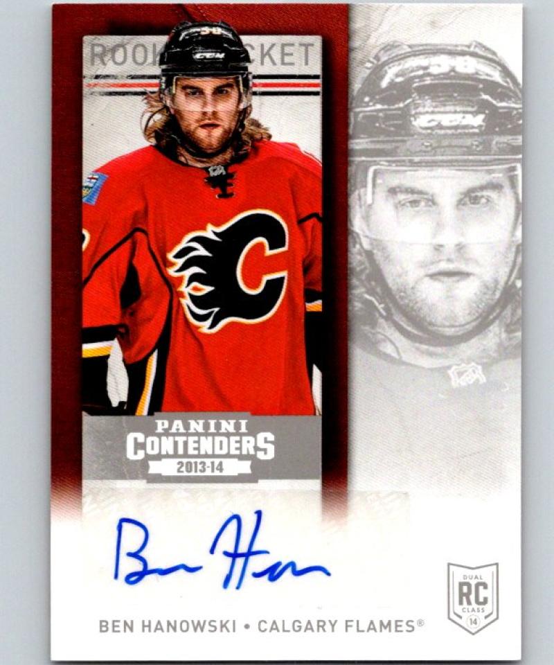 2013-14 Playoff Contenders Rookie Ticket Signatures #102 Ben Hanowski 04412 Image 1