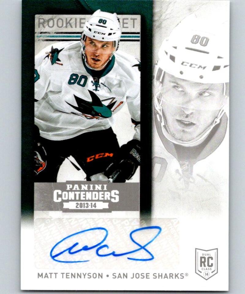 2013-14 Playoff Contenders Rookie Ticket Signatures #124 Matt Tennyson 04415 Image 1