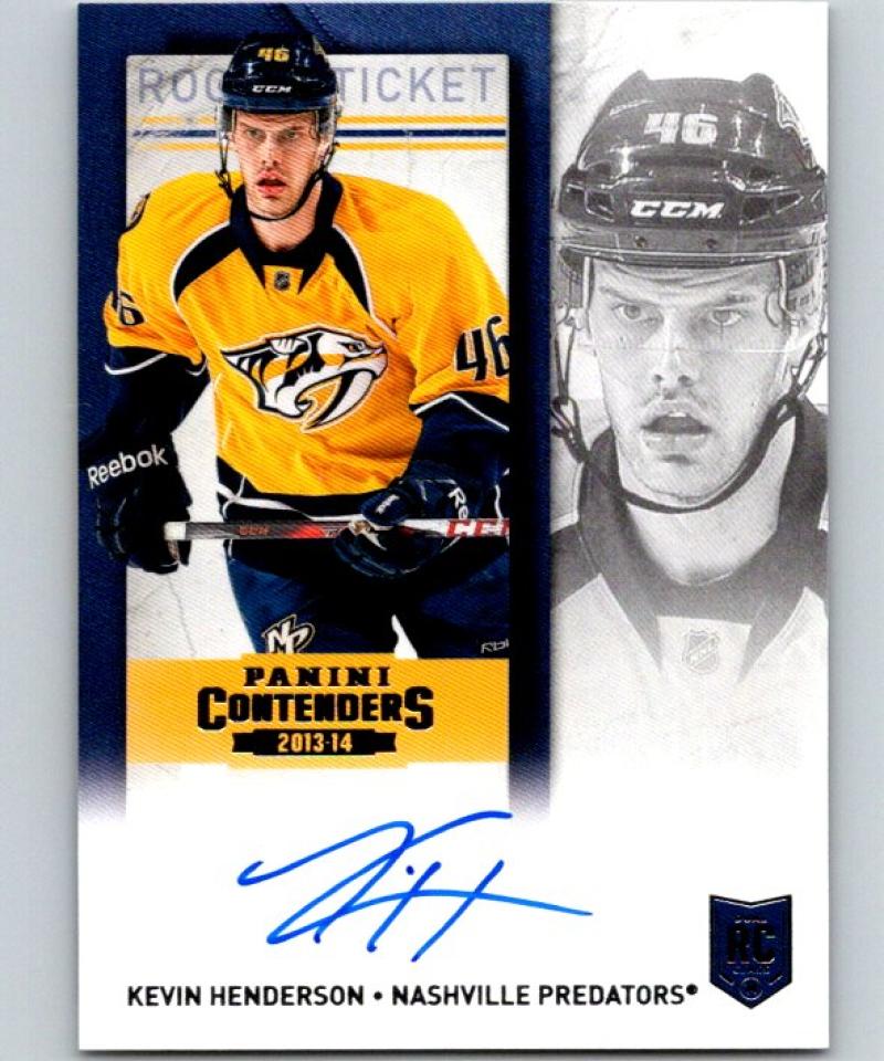 2013-14 Playoff Contenders Rookie Ticket Signatures #166 Kevin Henderson 04419 Image 1