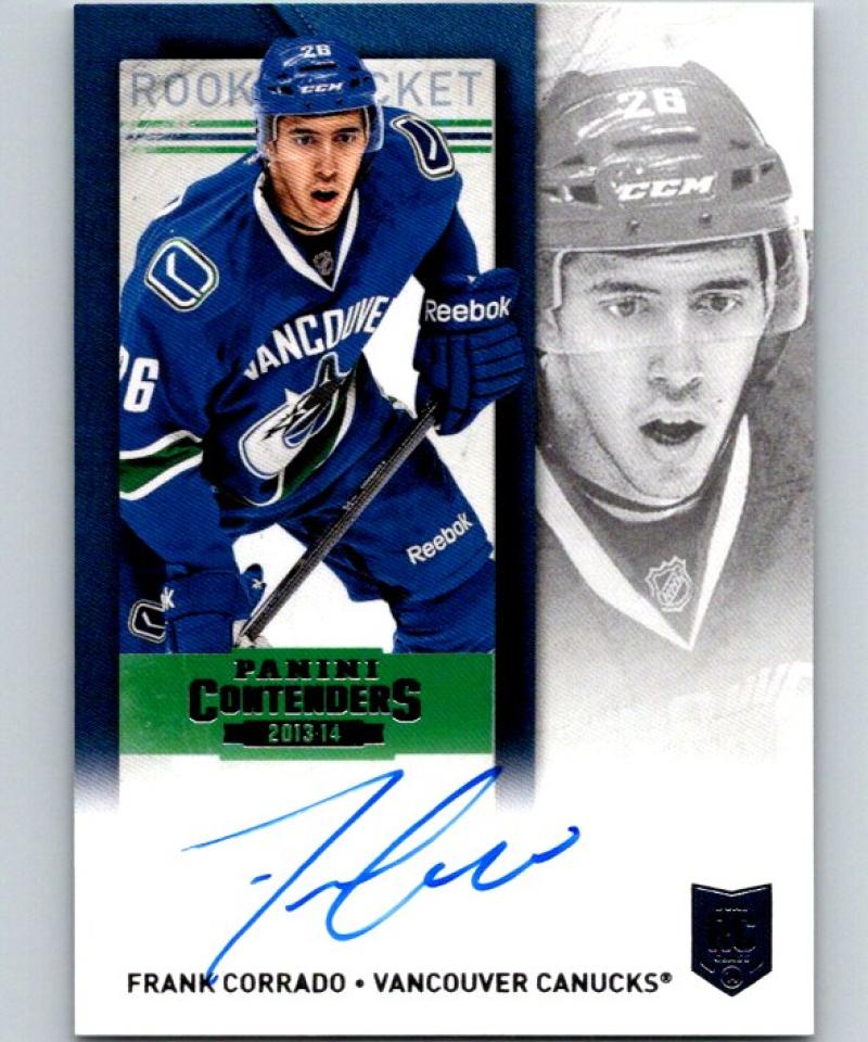 2013-14 Playoff Contenders Rookie Ticket Signatures #188 Frank Corrado 04420