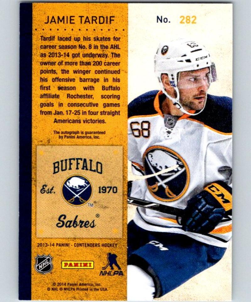 2013-14 Playoff Contenders Rookie Ticket Signatures #282 Jamie Tardif 04423