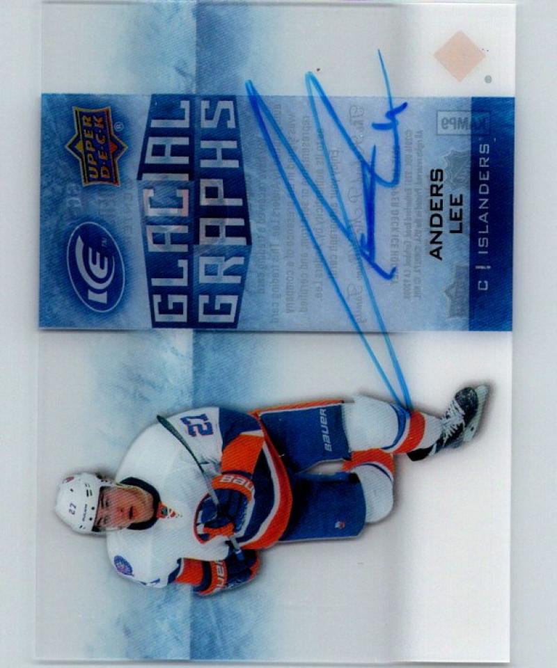 2015-16 Upper Deck Ice Glacial Graphs #GG-AL Anders Lee NHL Auto 04440