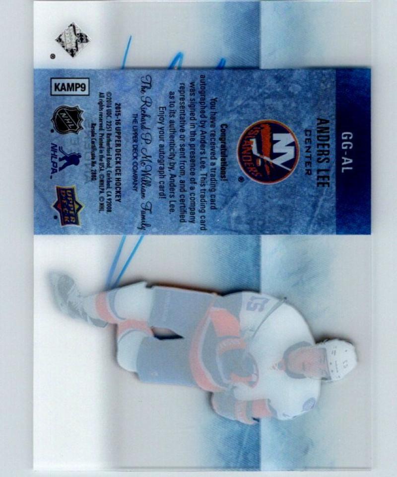 2015-16 Upper Deck Ice Glacial Graphs #GG-AL Anders Lee NHL Auto 04440