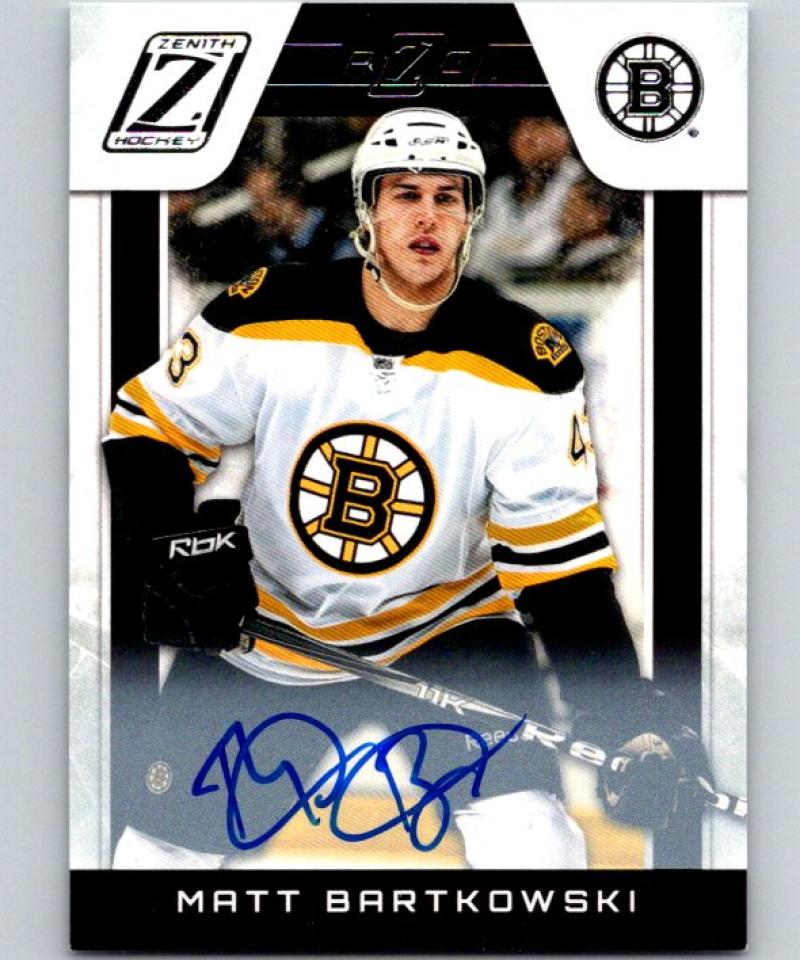 2010-11 Panini Zenith #197 Matt Bartkowski AU RC Rookie NHL Hockey 04445 Image 1