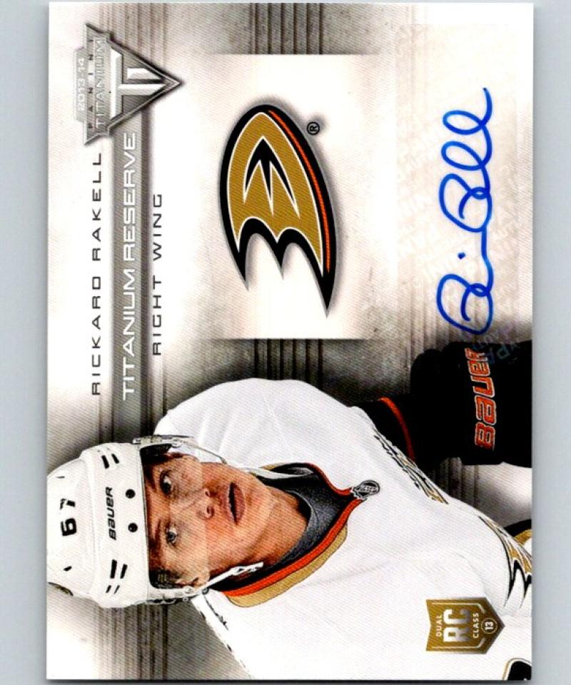 2013-14 Panini Titanium Reserve Autographs #TRRR Rickard Rakell RC 04461