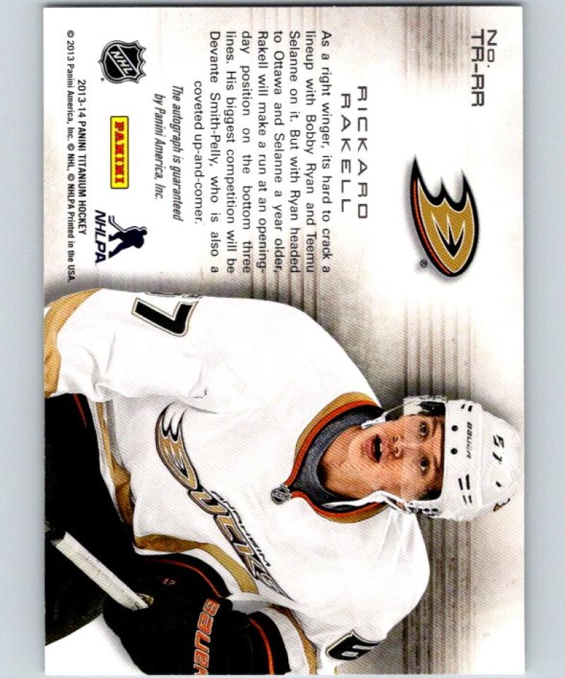 2013-14 Panini Titanium Reserve Autographs #TRRR Rickard Rakell RC 04461