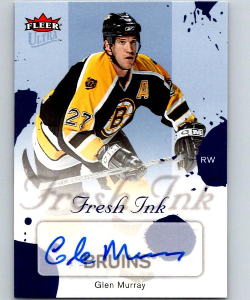 2005-06 Fleer Ultra Fresh Ink Blue Glen Murray Auto Hockey 11/25 NHL 04465