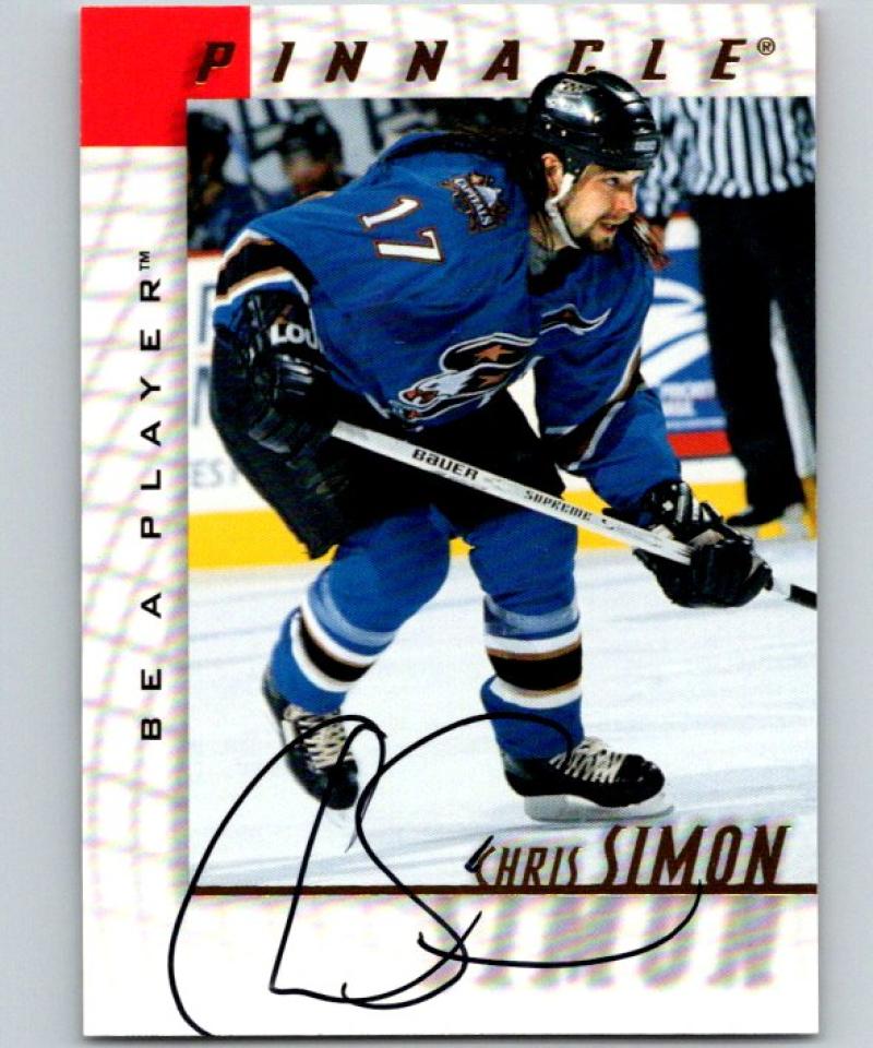 1997-98 Be A Player Autographs Chris Simon Hockey NHL Auto 04473