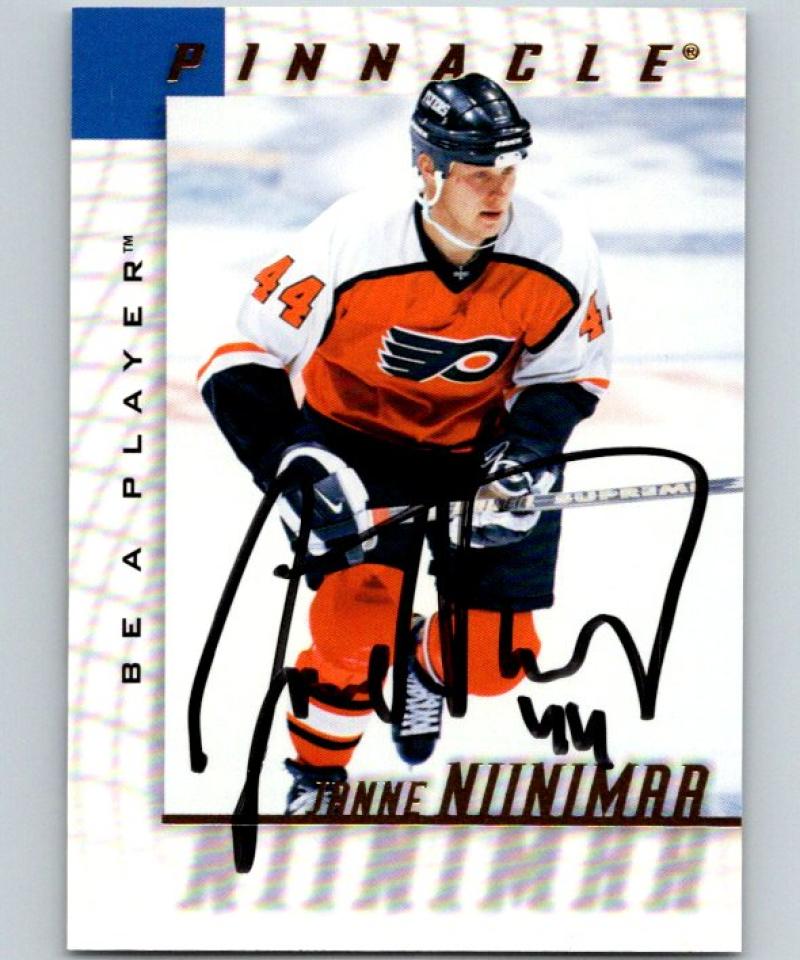 1997-98 Be A Player Autographs Janne Niinimaa Hockey NHL Auto 04475
