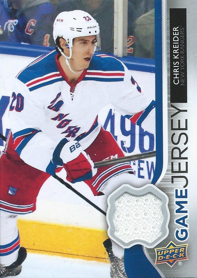 2014-15 Upper Deck Game Jerseys #GJ-CK Chris Kreider NHL Hockey 04486 Image 1
