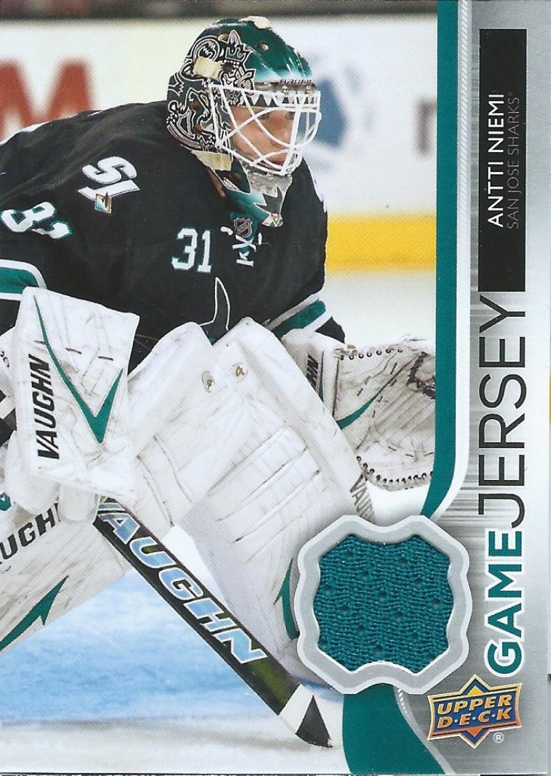 2014-15 Upper Deck Game Jerseys #GJ-AN Antti Niemi NHL Hockey 04489 Image 1