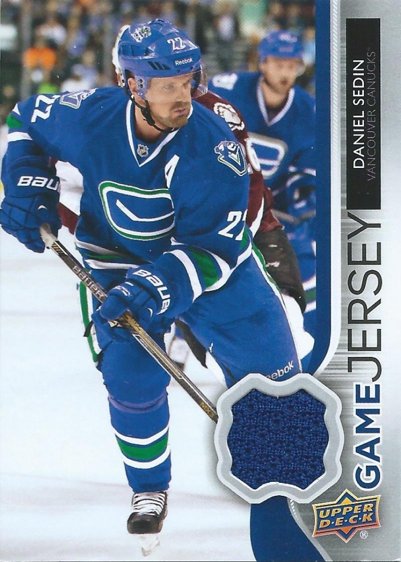 2014-15 Upper Deck Game Jerseys #GJ-SE Daniel Sedin NHL Hockey 04496