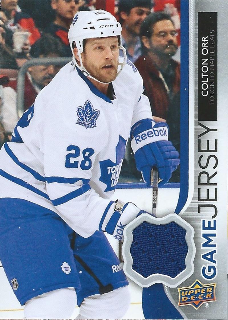 2014-15 Upper Deck Game Jerseys #GJ-OR Colton Orr NHL Hockey 04499