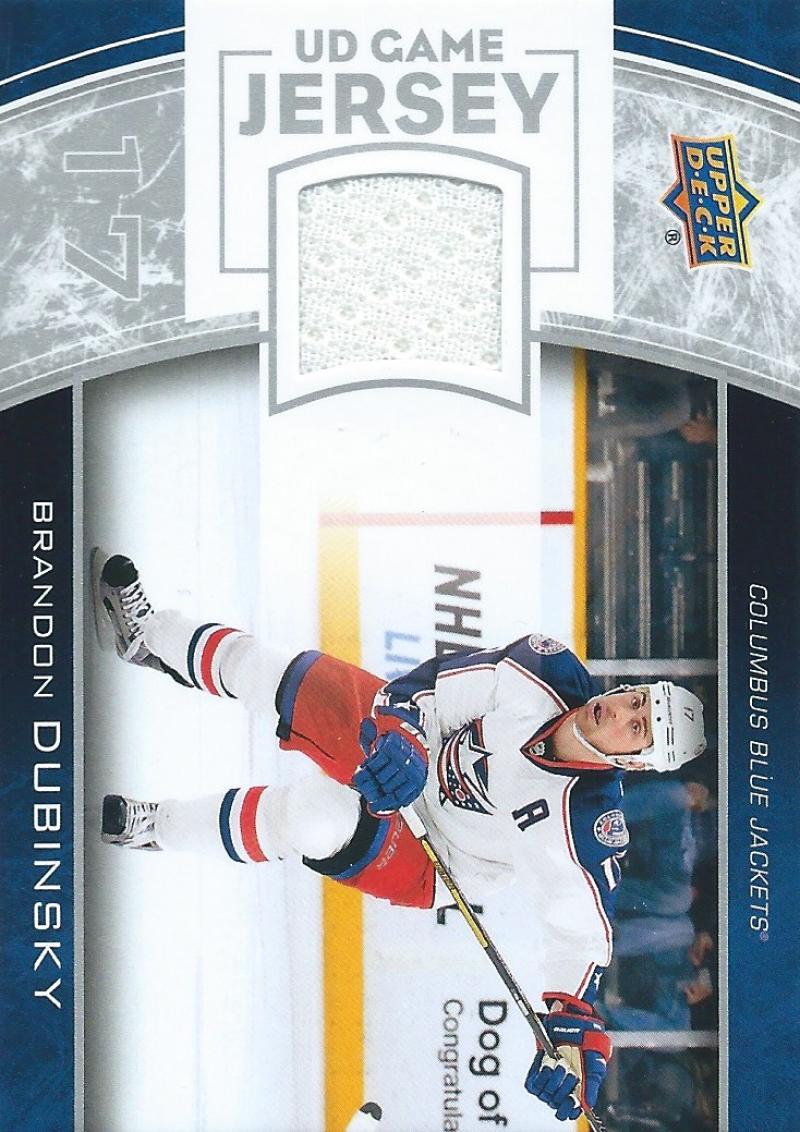 2013-14 Upper Deck UD Game Jersey #GJ-BD Brandon Dubinsky NHL Hockey 04509 Image 1