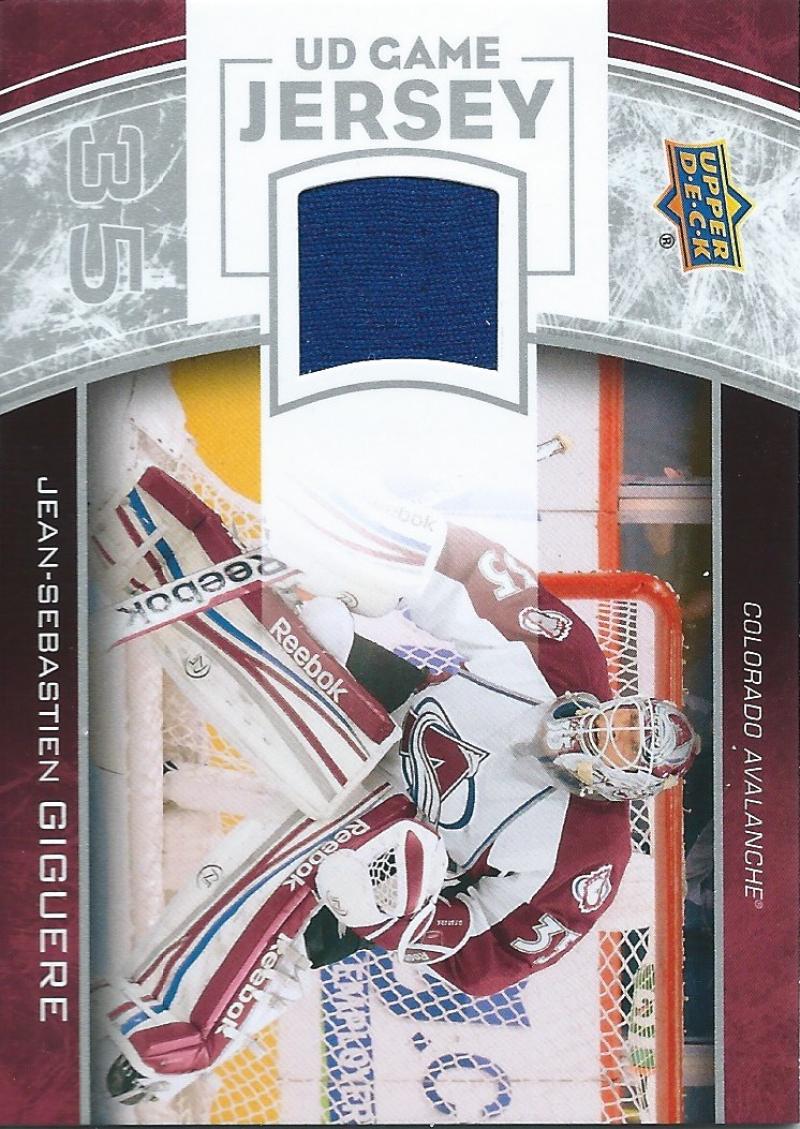 2013-14 Upper Deck UD Game Jersey #GJ-JG Jean-Sebastien Giguere NHL 04518