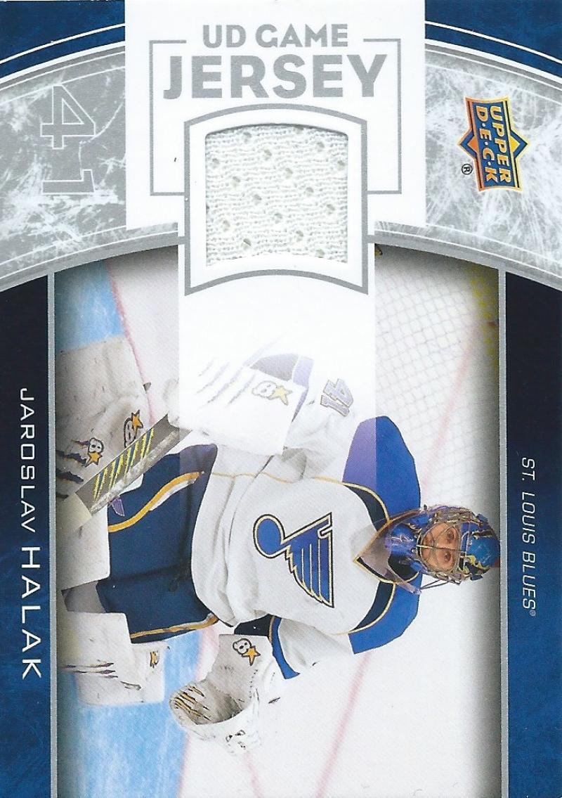 2013-14 Upper Deck UD Game Jersey #GJ-JH Jaroslav Halak NHL Hockey 04519 Image 1