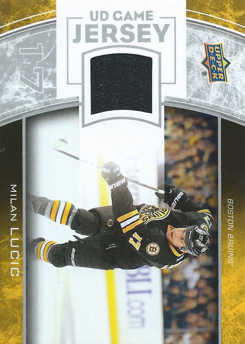2013-14 Upper Deck UD Game Jersey #GJ-LU Milan Lucic NHL Hockey 04520