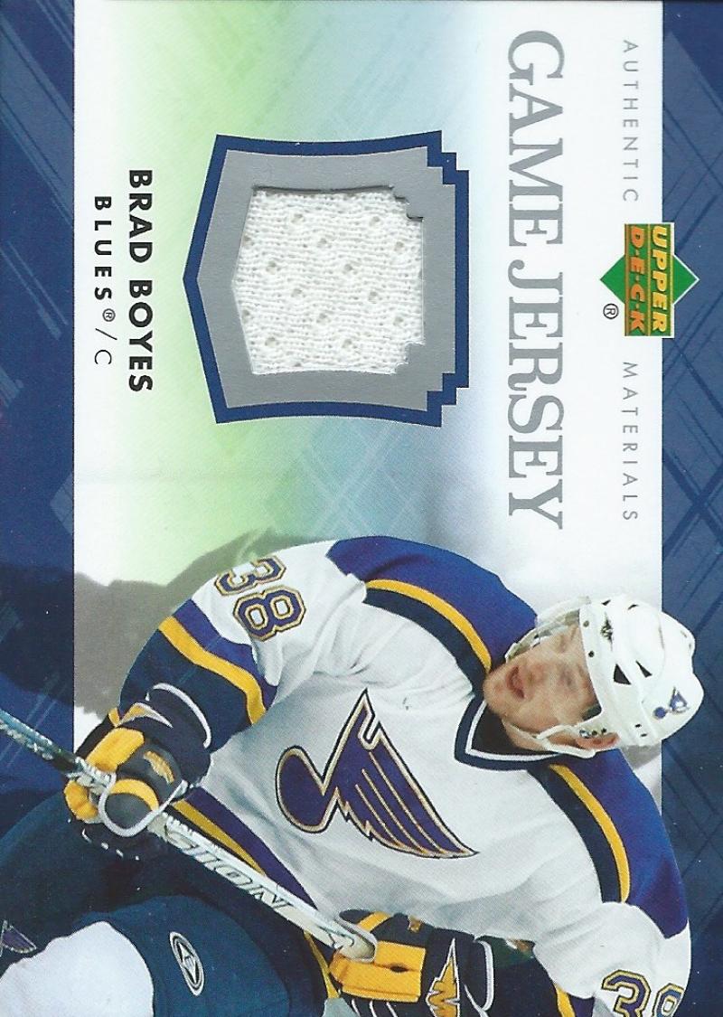 2007-08 Upper Deck Game Jerseys #JBB Brad Boyes NHL Hockey 04534 Image 1
