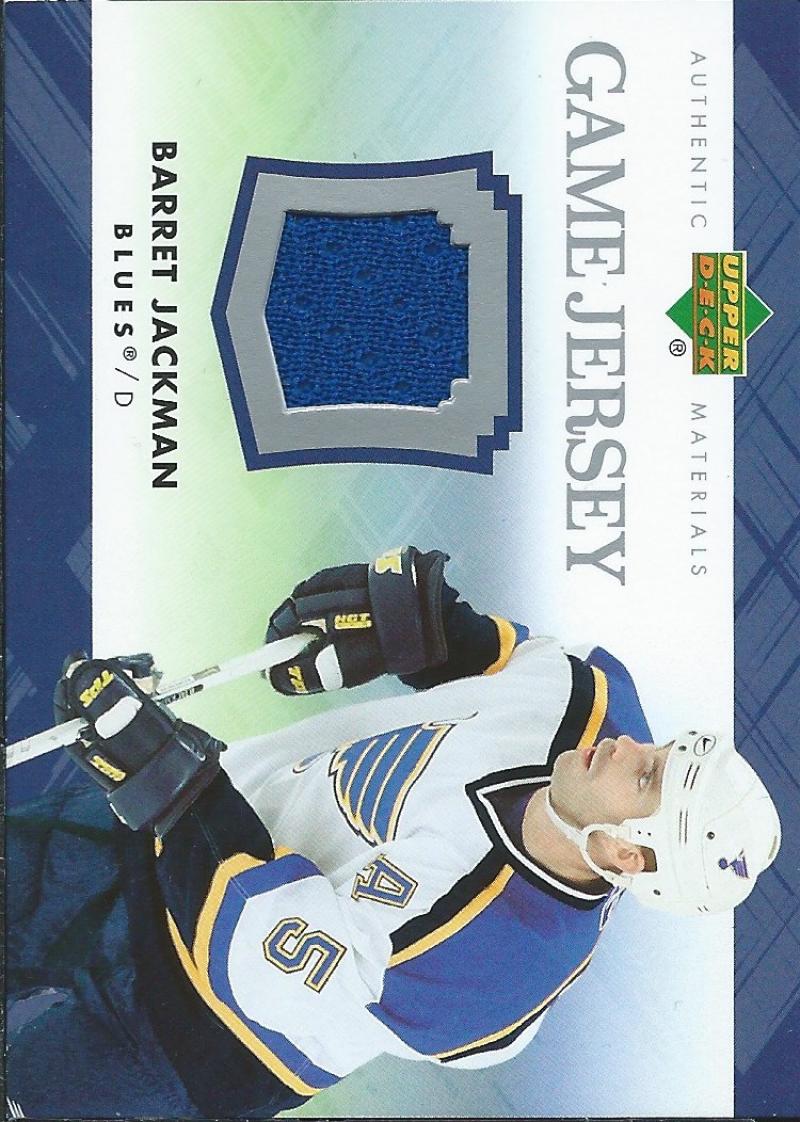 2007-08 Upper Deck Game Jerseys #JBJ Barret Jackman NHL Hockey 04536 Image 1