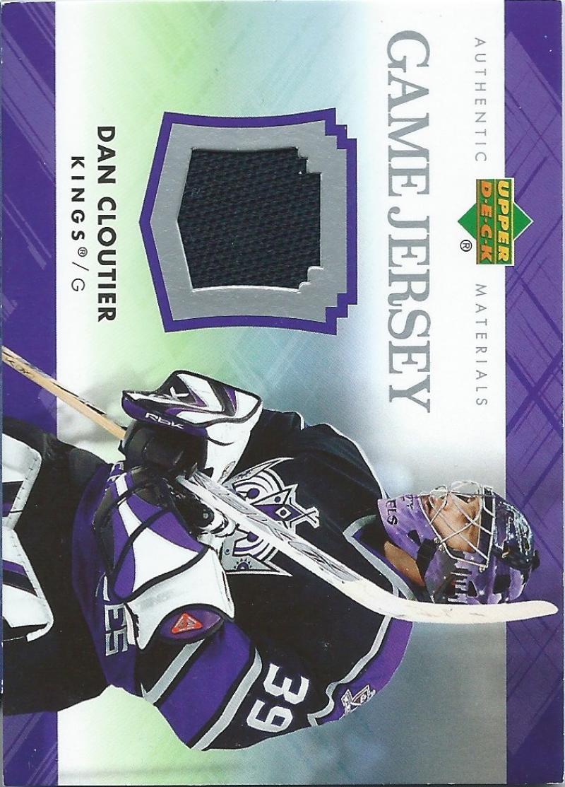 2007-08 Upper Deck Game Jerseys #JDC Dan Cloutier NHL Hockey 04540 Image 1