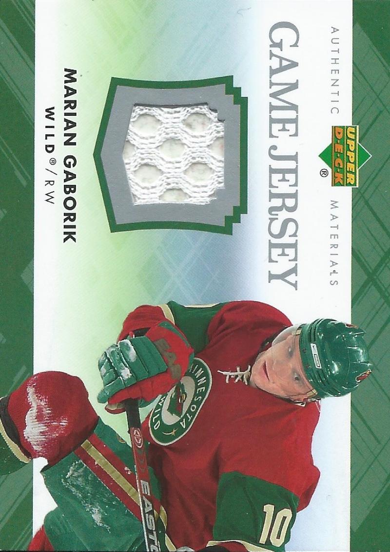 2007-08 Upper Deck Game Jerseys #JMG Marian Gaborik NHL Hockey 04548 Image 1