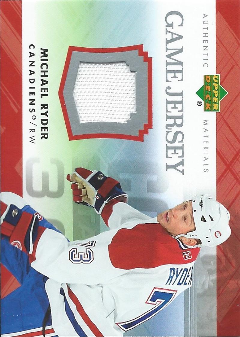 2007-08 Upper Deck Game Jerseys #JMR Michael Ryder NHL Hockey 04553