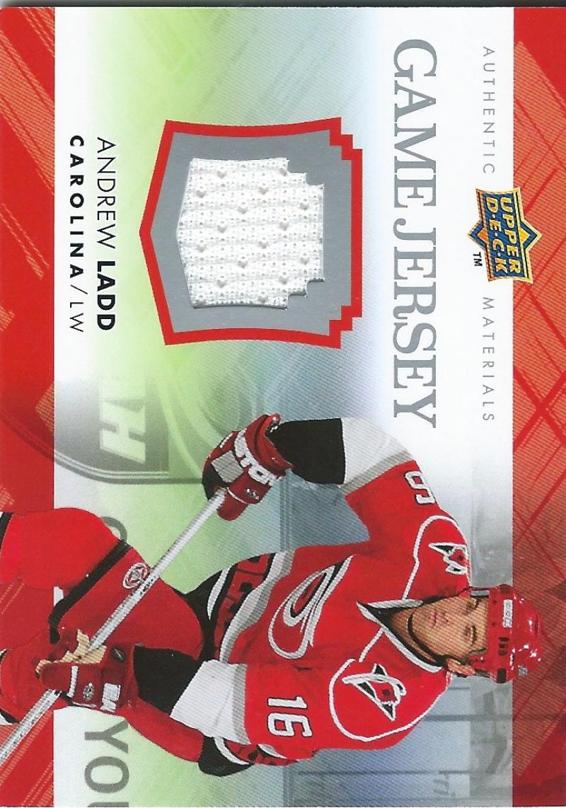 2007-08 Upper Deck Game Jerseys #GJ2AL Andrew Ladd NHL Hockey 04559 Image 1