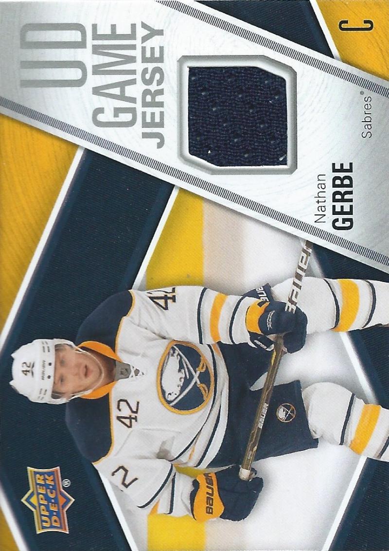 2011-12 Upper Deck Game Jerseys #GJNG Nathan Gerbe Hockey NHL 04566 Image 1