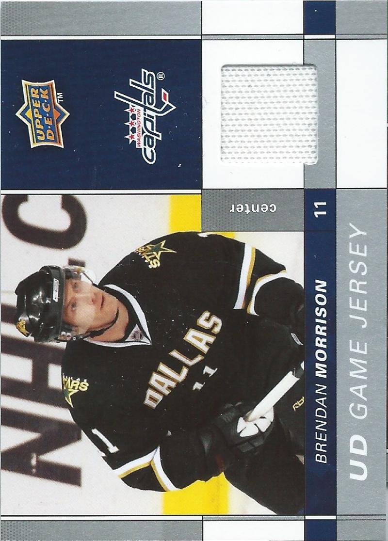 2009-10 Upper Deck Game Jerseys #GJBM Brendan Morrison NHL Hockey 04572 Image 1