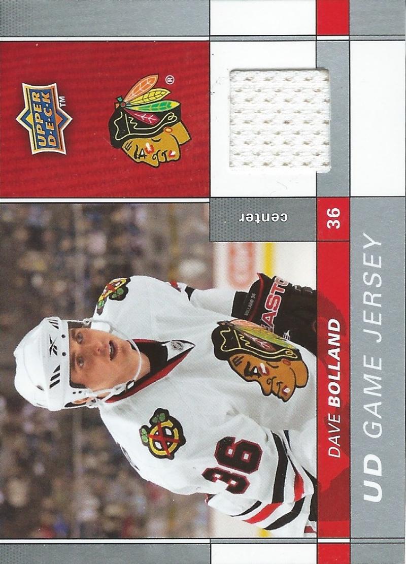 2009-10 Upper Deck Game Jerseys #GJDB Dave Bolland NHL Hockey 04575 Image 1