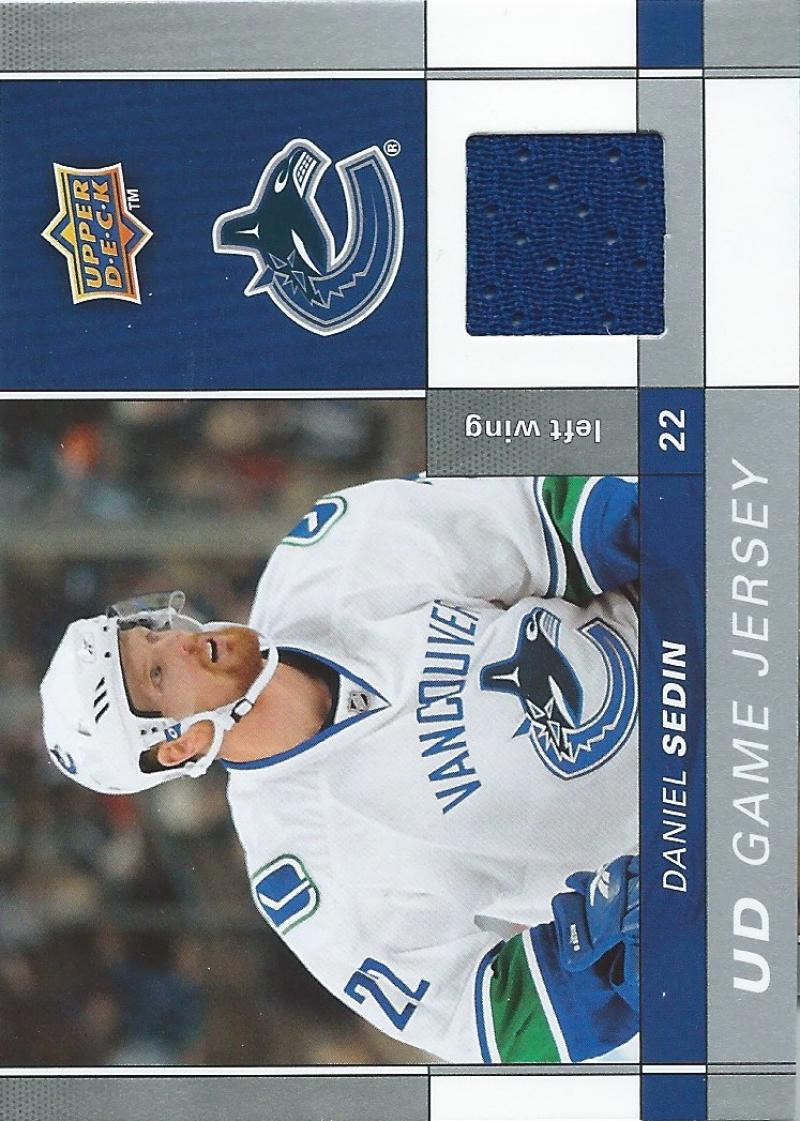 2009-10 Upper Deck Game Jerseys #GJDS Daniel Sedin NHL Hockey 04576