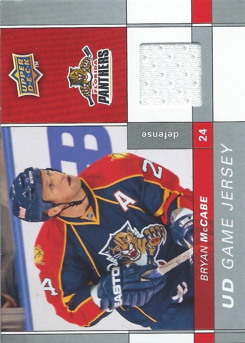 2009-10 Upper Deck Game Jerseys #GJMC Bryan McCabe NHL Hockey 4582 Image 1