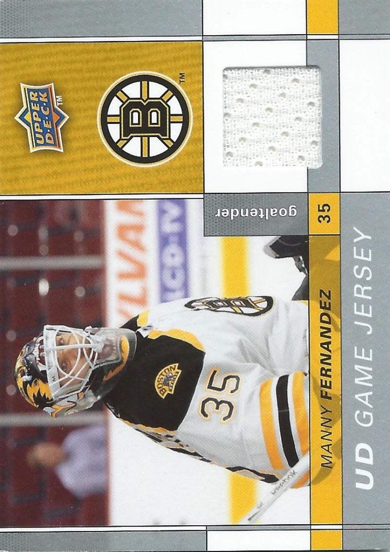 2009-10 Upper Deck Game Jerseys #GJMF Manny Fernandez NHL Hockey 04585 Image 1