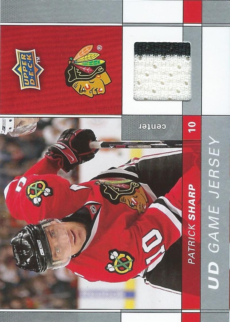 2009-10 Upper Deck Game Jerseys #GJPS Patrick Sharp NHL Hockey 04586 Image 1