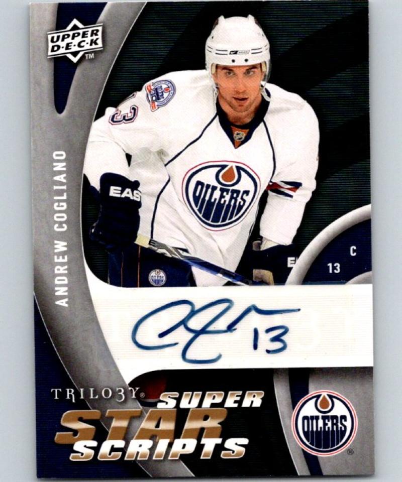 2009-10 Upper Deck Trilogy Superstar Scripts Andrew Cogliano Auto 04642 Image 1