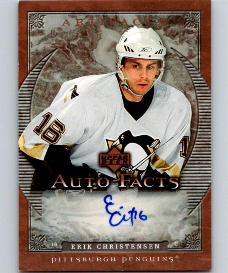 2007-08 Upper Deck Artifacts Autofacts Erik Christensen NHL Auto 04643