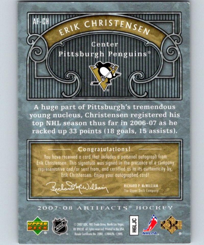 2007-08 Upper Deck Artifacts Autofacts Erik Christensen NHL Auto 04643