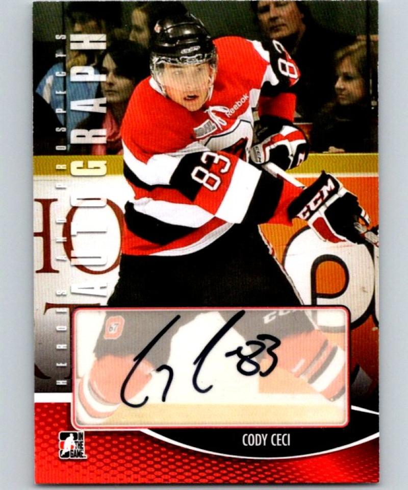 2012-13 ITG Heroes and Prospects Autographs #ACC Cody Ceci Auto 04650