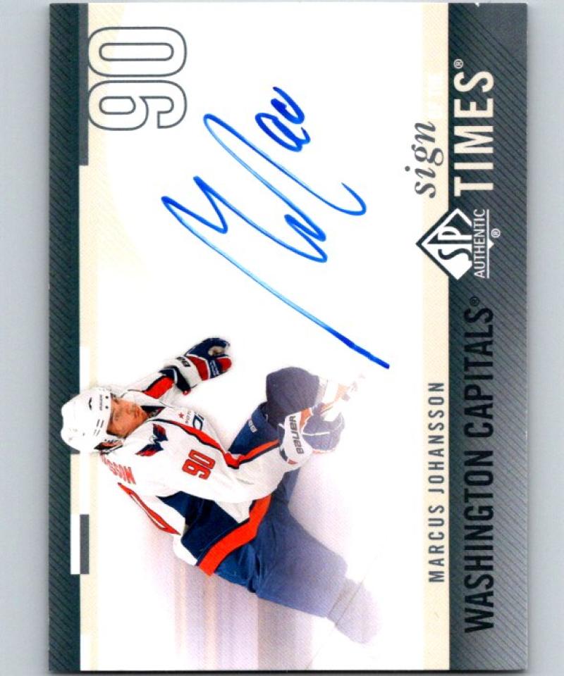 2010-11 Upper Deck SP Authentic Sign of Times Marcus Johansson Auto 04722