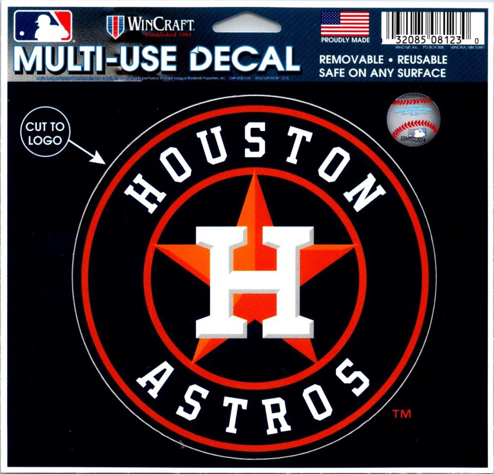 (HCW) Houston Astros Multi-Use Decal Sticker MLB 5"x6" Baseball