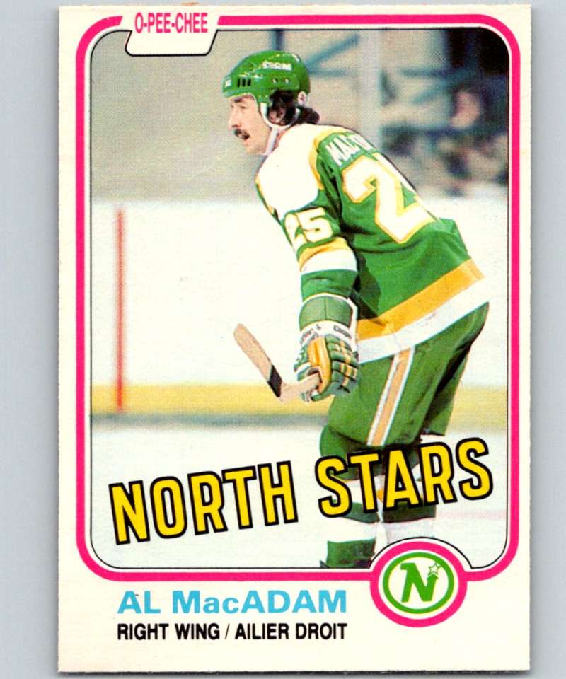 1981-82 O-Pee-Chee #163 Al MacAdam North Stars 6456